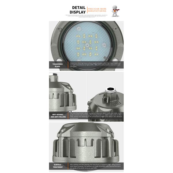 DL230 Круглый взрывостойкий светодиодный светильник 20W ~ 45W светодиодный взрывостойкий светильник
