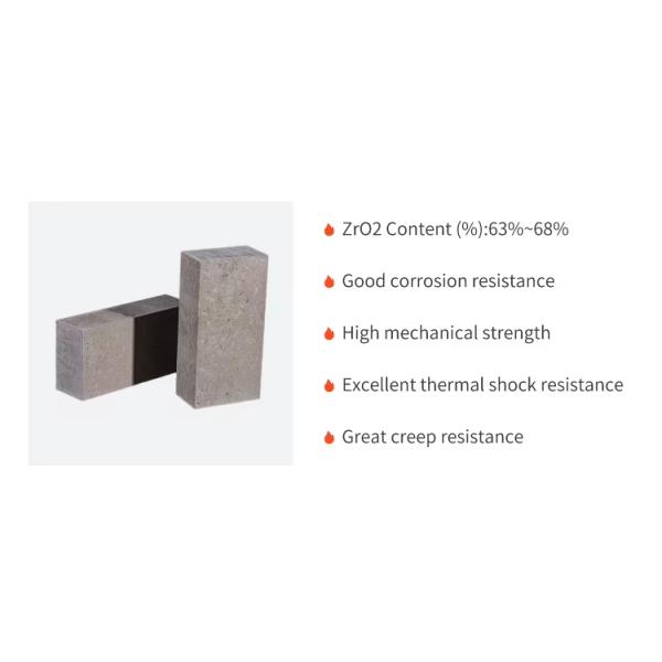 Industrial Furnace Lining High Alumina Zirconia Refractory Materials Corrosion Resistance Zirconia Refractory Bricks