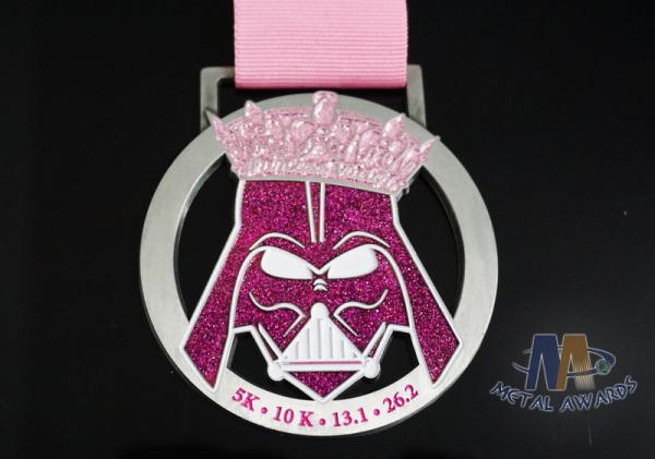 Unique Decoration Enamel Medals For Sports Events Gliter Color Anti Corrosion