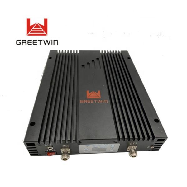 Tri Band LCD Display Cell Phone Signal Boosters 27dBm 78dB EGSM 900MHz WCDMA 2100MHz LTE2600MHz