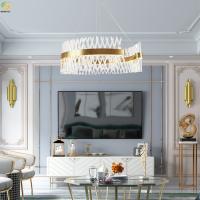 Hierro que electrochapa la luz pendiente nórdica del oro LED de Crystal Home Art Baking Paint