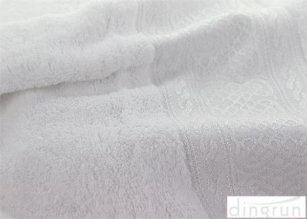 60g White Hand Wash Towels / Organic Cotton Towels For Hotel / Restaurant