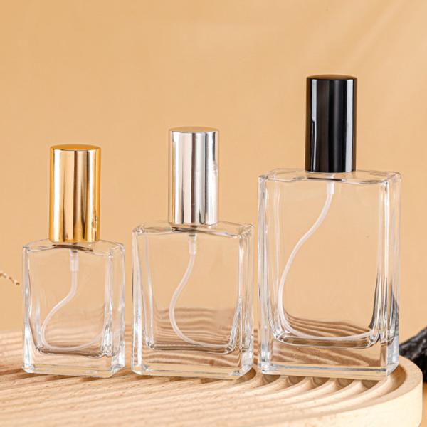 15ml 30ml 50ml 100ml Customized Logo Refillable Empty Black Perfume Bottle with Box Glass Body Alu Sprayer