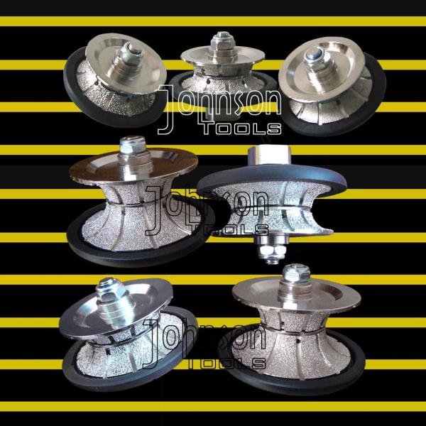 Vacuum Brazed Bullnose Hand Profile Wheel , Diamond Profile Wheels Higher Efficiency
