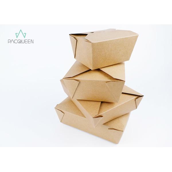Fried Chicken Kraft Paper Takeaway Boxes Quadrid Lid Economical Packaging