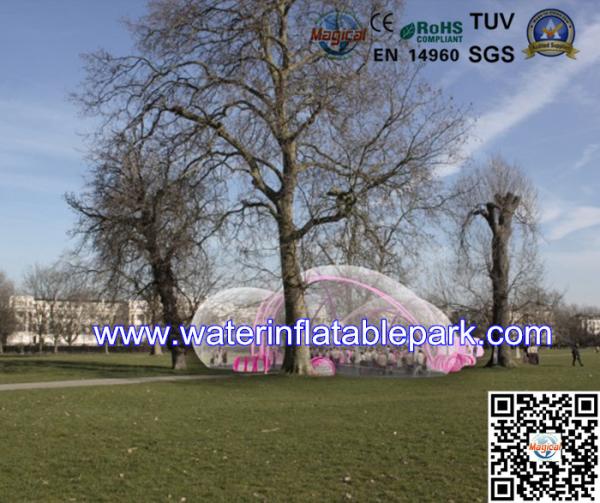 1.0mm PVC  Clear Camping Tent  / Party Inflatable Lawn Bubble Tent