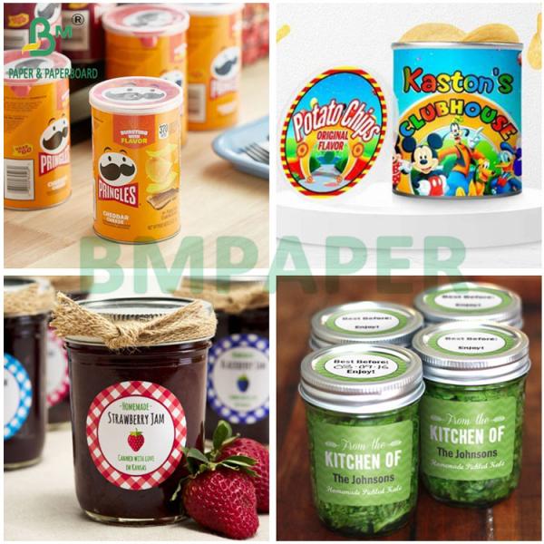 75gsm 80gsm High White Cast Coated Paper For Potato Chip Can Tube Labels