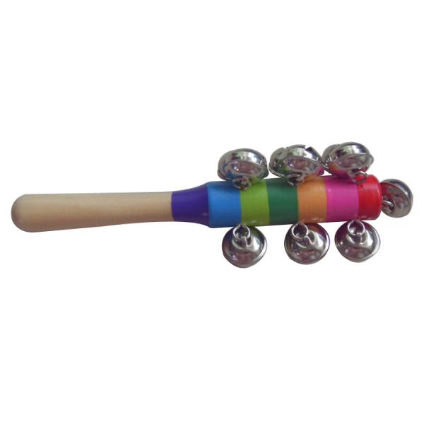 New colorful sleigh bell / Wooden jingle bell stick / Educational Toy / Carl Orff instruments