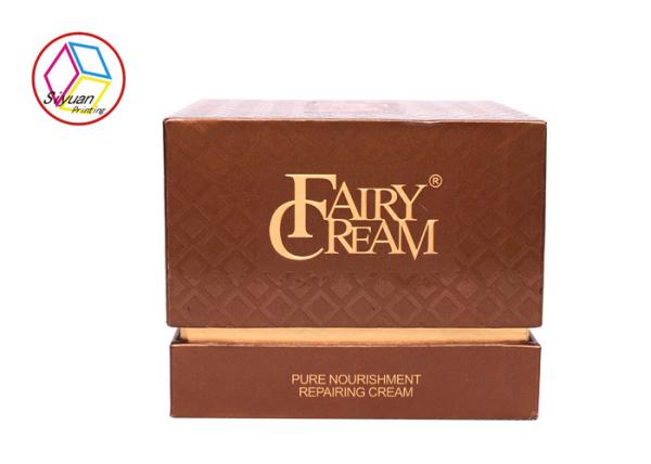 Caixa de presente cosmética de Brown, característica reciclável da caixa da beleza da parte alta