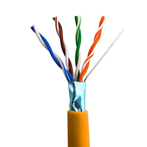 Cat5e FTP LSZH Network Cable 0.50mm 100% Copper Orange 1000FT
