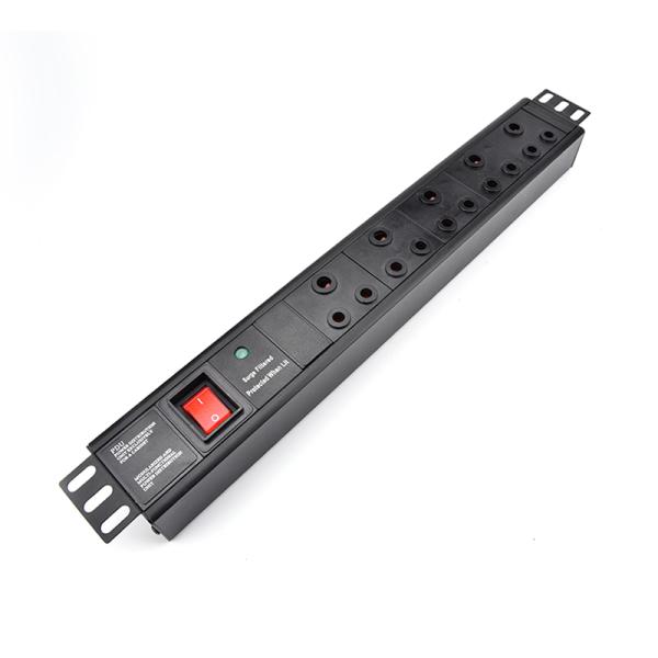 5 Way South Africa Type PDU Extension Socket With On/Off Switch, Overload Protector