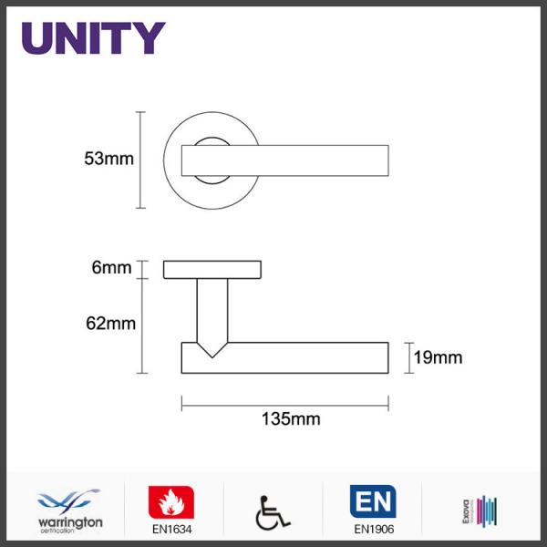 Stainless steel modern entry door handle for interior/exterior doors
