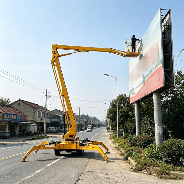 10M-20M Hydraulic Diesel Telescopic Boom Lift Mobile Self Propelled Cherry Picker