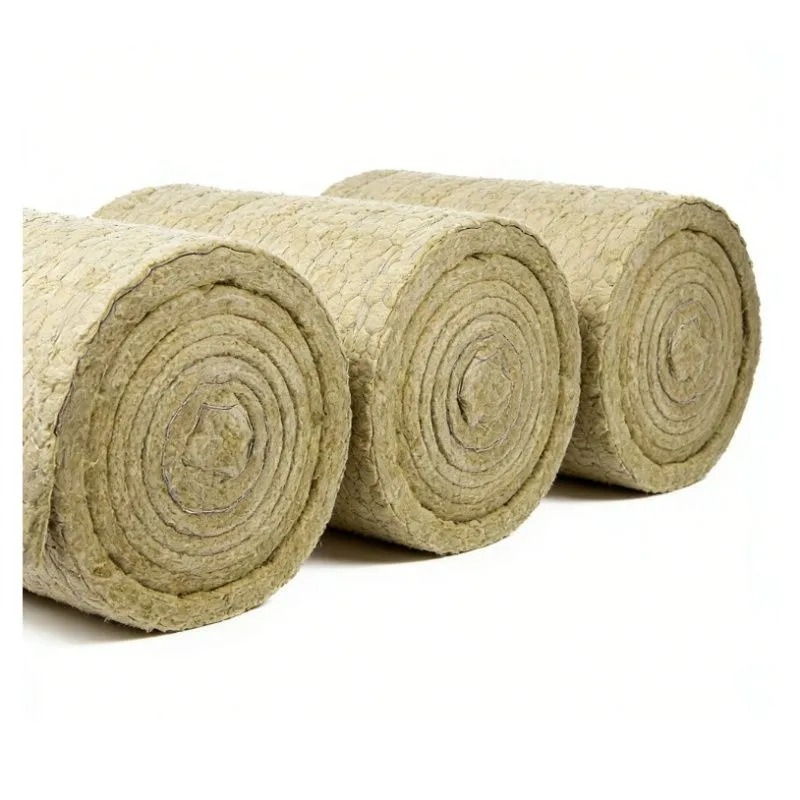 Fireproof Rockwool Blanket with Wire Mesh for Thermal Insulation, Rock Wool Roll