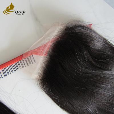 Transparent 4*4 Lace 20 Inch Natural Black Straight Human Hair Lace Closure