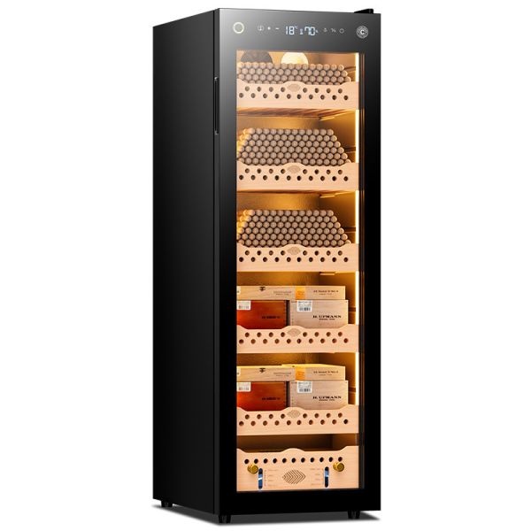 Dual-Zone Wine & Cigar Cooler Humidifier Luxury Constant Temperature Storage Cabinet Dual-Zone Wine & Cigar Cooler Humidifier Constant Temperature Storage Cabinet