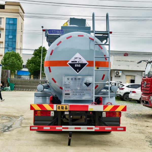 Phosphoric Nitric Hydrochloric Acid Tanker Truck Semi Trailer 21T - 30T Load Capacity
