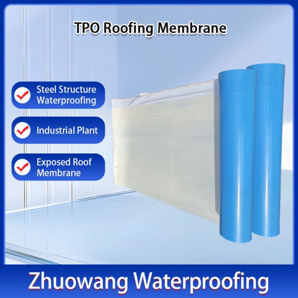 Eco Friendly Thermoplastic Polyolefin Tpo Roofing Flame Free For Building Roofs