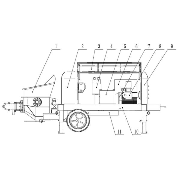 Putty Spray Machine Cement Mortar Spraying Gun Motor Power 45kw for School Renovation