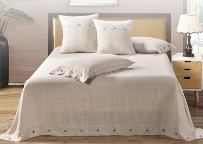4 Pcs Luxury Sheet Sets Linen Cotton Multiple Colors With Logo Customized