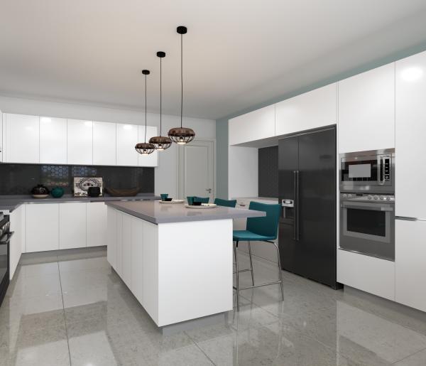 Home Indoor Contemporary Kitchen Cabinets Quartz Sintered Stone For Pantry Modern Pantry Cabinet