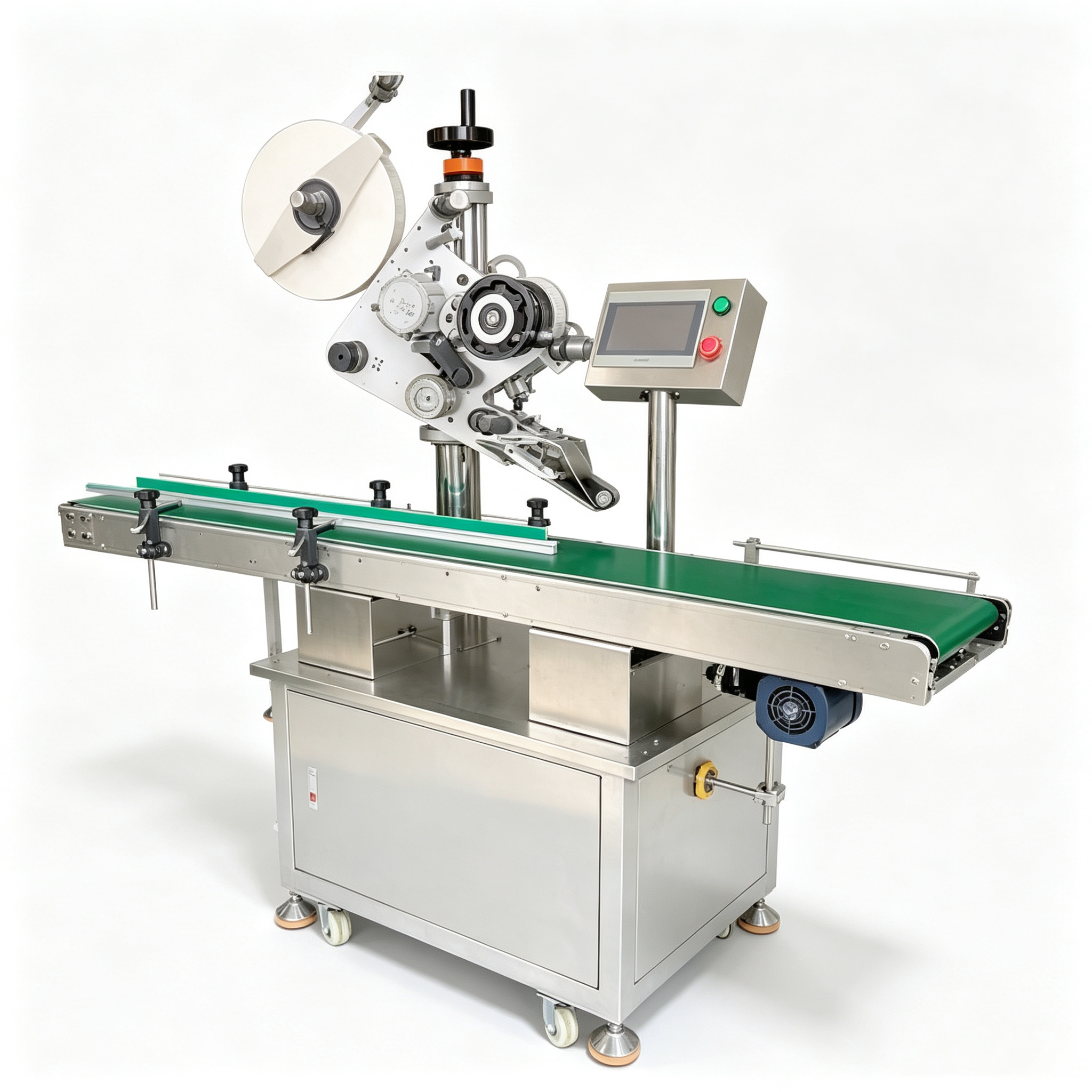 220V / 50Hz Automatic Flat Labeling Machine OEM Flat Label Applicator Machine
