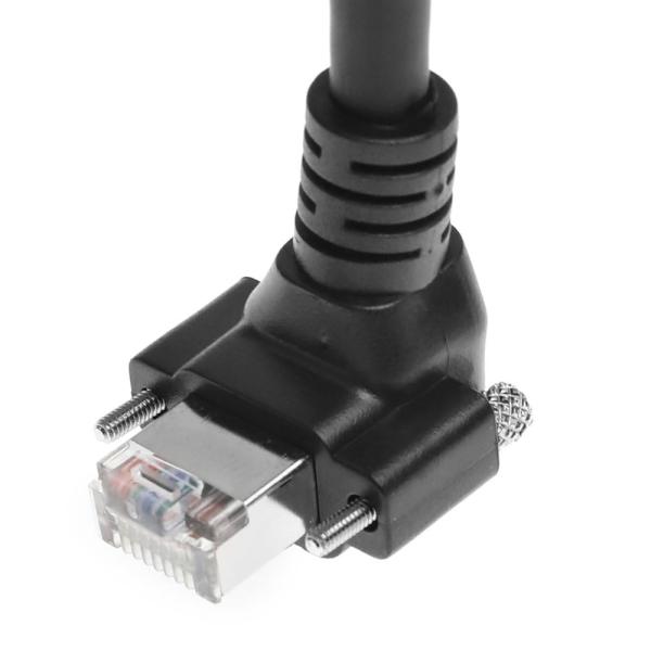 Câble GigE CAT6a à verrouillage à vis vertical pour caméras industrielles d'Alvin