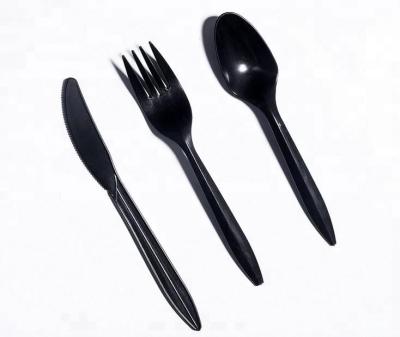 Plastic Sleeve Cutlery Set Customized Logo Buffets PS Disposable Spoon Fork and Knife