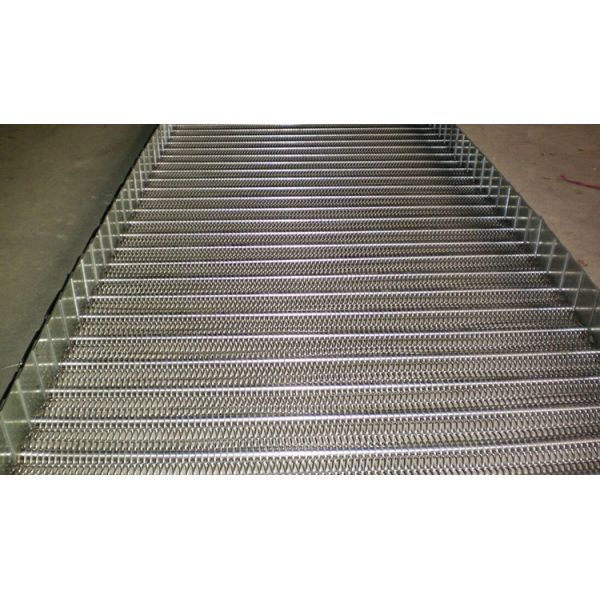 10m Length Metal Eye Link Conveyor Belt For Unloading Blanching