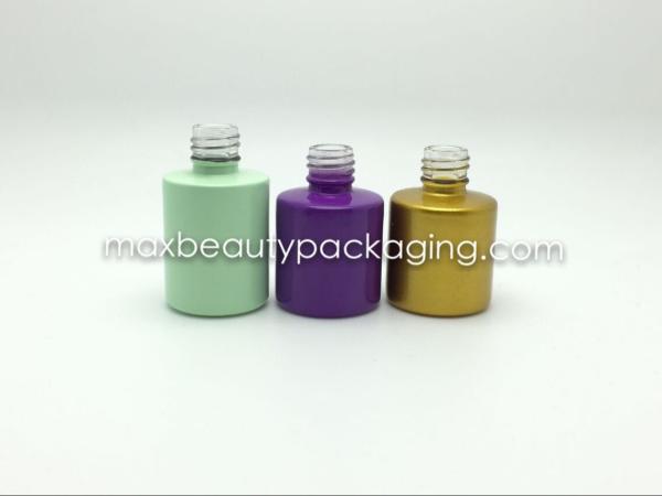 thick and strong powder coating gel polish bottle uv coating color availbale nail polish packaging environment friendly