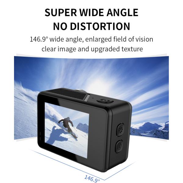Real 4K 60fps 4K Ultra HD Action Camera Dual Screen 30M Waterproof Sport Camera FM07