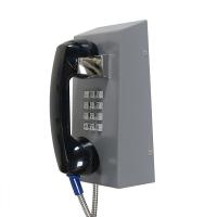 Teléfono GSM con auricular de acero laminado en frío resistente al vandalismo para prisión/cajero automático/banco