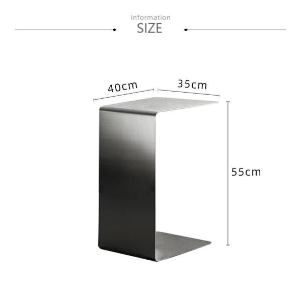 Stainless Steel C Type Couch Side Table Card Table Removable Desk Side Table