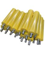 Roller revêtu en PU résistant à l'huile Rollers industriels en polyuréthane Taille de couleur personnalisée