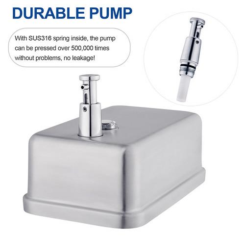 Heavy Duty 1200ml Stainless Steel Soap Dispense Commercial Bathroom Accessories