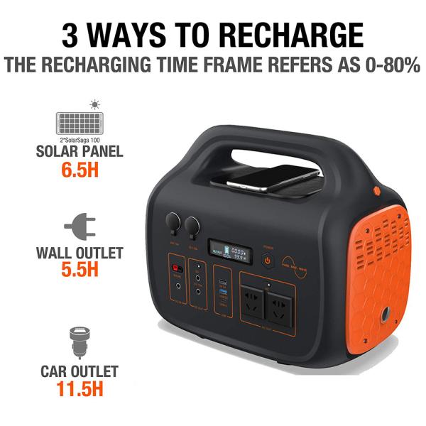 1500W Solar Power Bank Generator Rechargeable Lithium Battery AC Pure Sine Wave