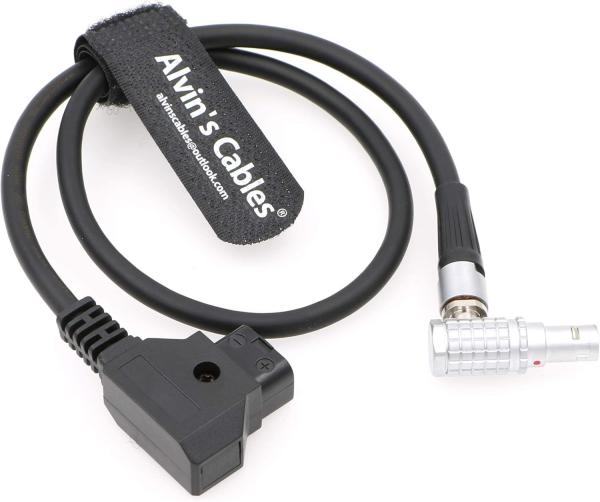 Alvin's D-Tap to 2-Pin 18 Right-Angle Power Cable for Teradek, SmallHD