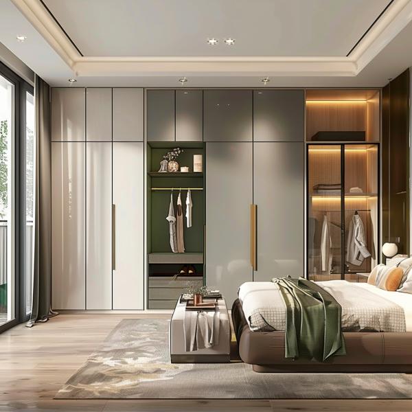 Convertible Closet Wardrobe Cupboard Adjustable Particle Board Furniture for Home Organization