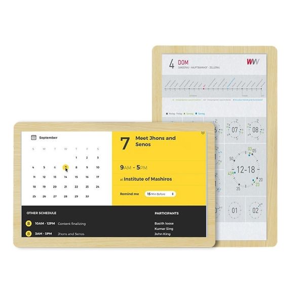 Qtenboard FHD Smart Calendar Display with Android 11 OS and Wall Mounted Design for Offices and Schools
