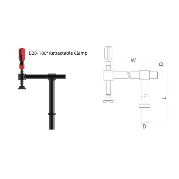 180 45 Degree Fixture Clamp Extendable Clamp For D28 Series Welding Tables