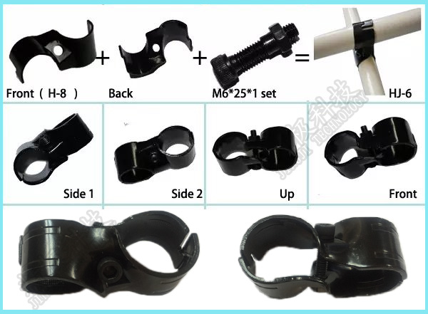 Thickness 23mm Metal Pipe Joints Flexible Tubing fitting For Dia 28mm Pipe HJ-6