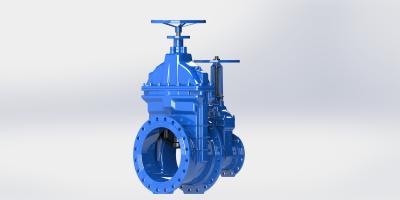 Ferro dútile do nível superior da válvula de porta da água da flange da água potável fundado