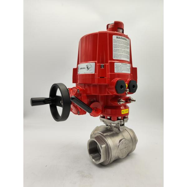Fabia 1/4'' 3 Way Thread Ball Valve eléctrico ajustable tipo de acero inoxidable L-Port
