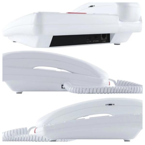 Única linha telefone fixado na parede amarrado de 15,6 quilogramas dos sêniores grandes do telefone do botão