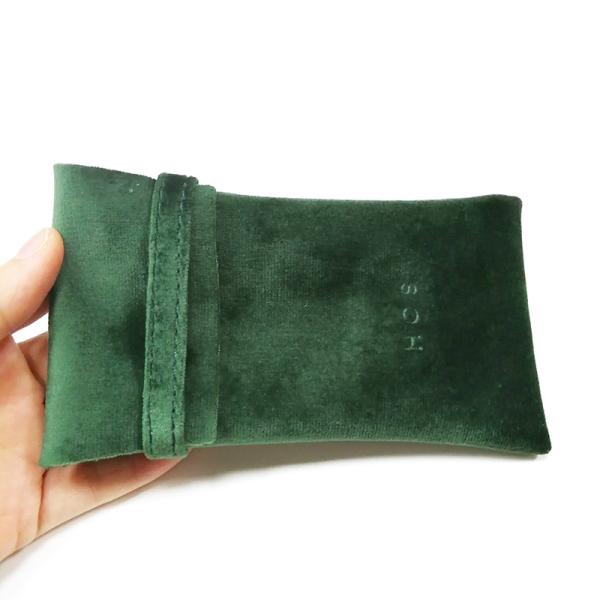 Custom luxury high quality velvet contact lens pouch Jewelry bag