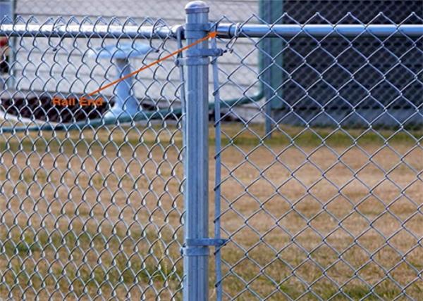 Smooth 1-3/8 Chain Link Fence Rail End / Chain Link Fence Fittings Easy Install