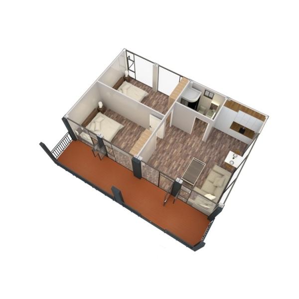 Casas pré-fabricadas destacáveis e expansíveis
