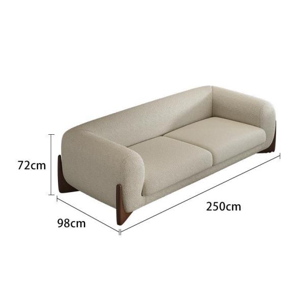 Factory direct sales of the latest design sofa set small household cloth art log living room sofa