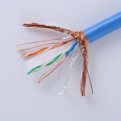 Ethernet Cat6 Lan Cable SFTP com linha padrão do CCA da camada do protetor de 23awg