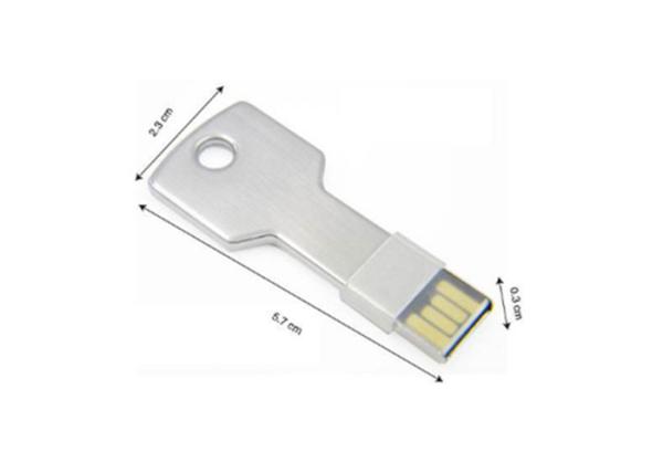 Customized Metal 1GB - 64GB 2.0 3.0 USB Flash Pen Drive Key Shaped